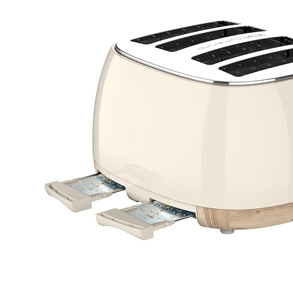 Anfilank Toaster 4 Slice,Retro Stainless Steel Toaster with Extra Wide Slots, KY-820