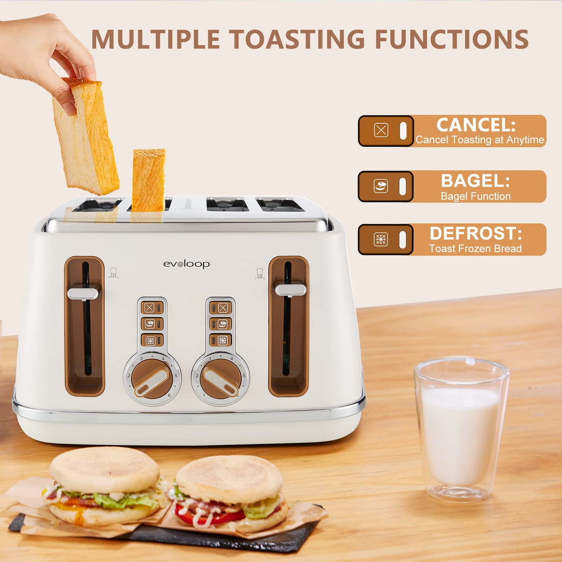 How To Make Perfect Toast At Home With A 4 Slice Stainless Toaster