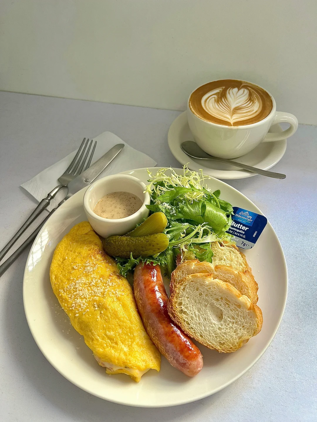 French Ham and Cheese Omelette