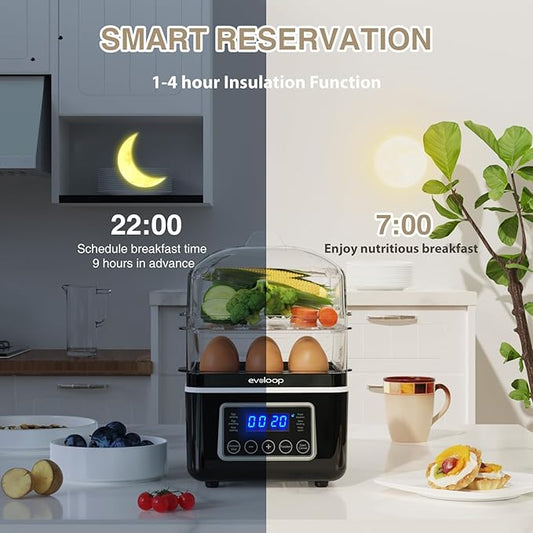 Unlock Healthy Cooking Made Simple: Meet the Evoloop 2 Tiers Electric  Steamer
