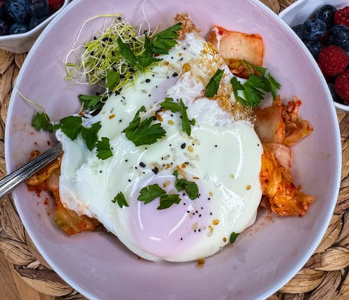 Kimchi and Poached Egg