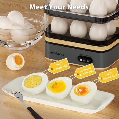 Evoloop Rapid Egg Cooker Electric 12 Eggs Capacity