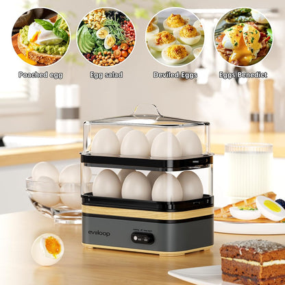 Evoloop Rapid Egg Cooker Electric 12 Eggs Capacity Detail
