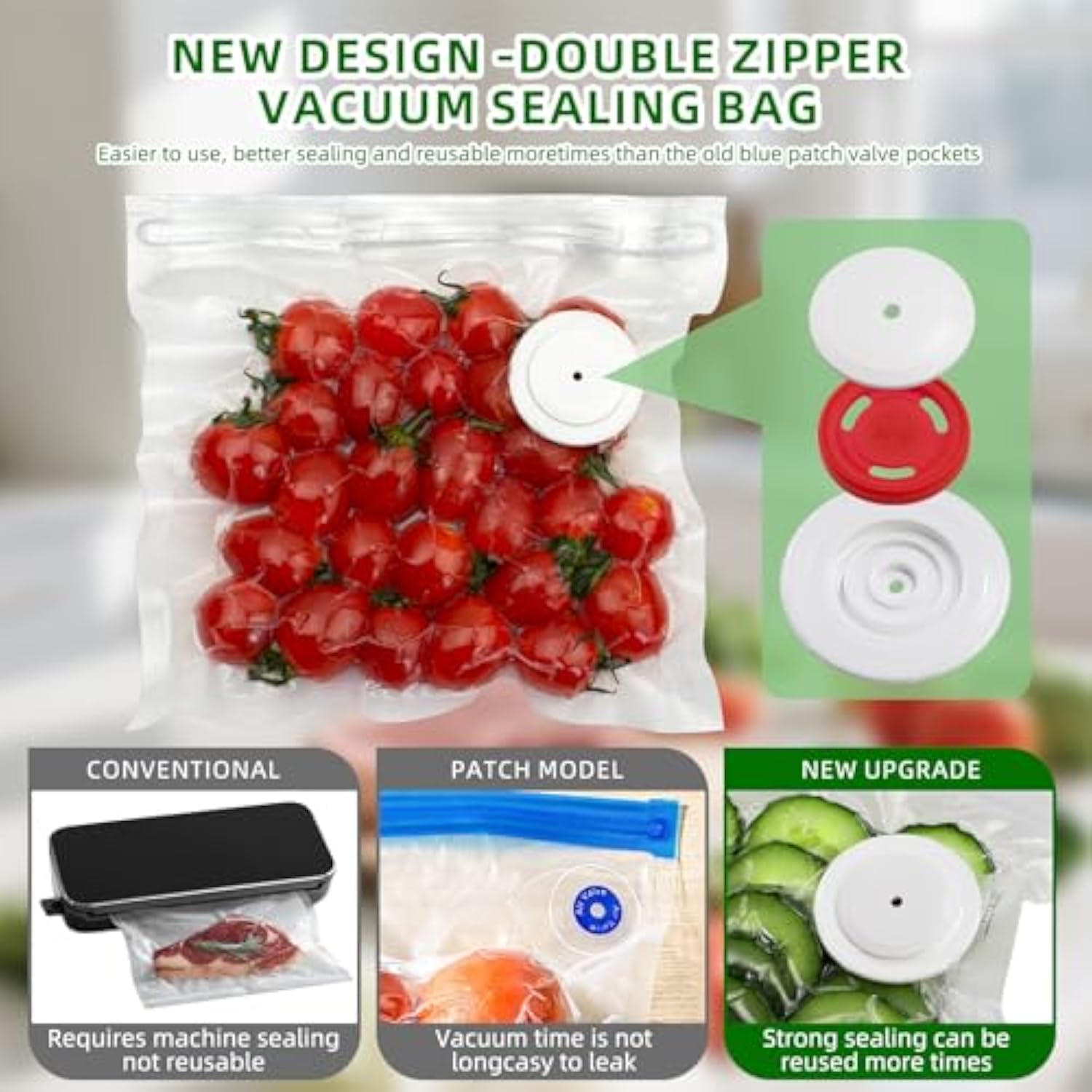 Vacuum Sealer for Food, Handheld Saver Compact Vacuum Sealer Machine with 30 Reusable Bags for 10X Preservation & Fresh