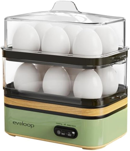 Evoloop Rapid Egg Cooker Electric 12 Eggs Capacity