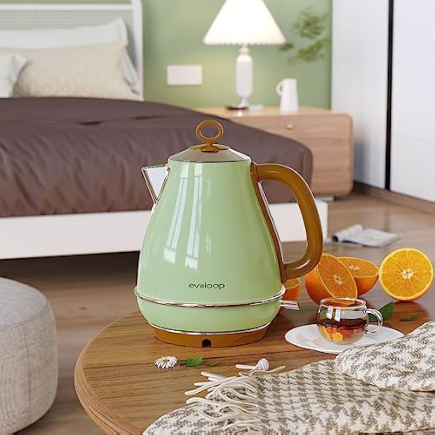 Evoloop 1.7L Fast Boiling Electric Kettles, Hot Water Tea Kettle, Hot Water Boiler Heater, Stainless Steel Teapot