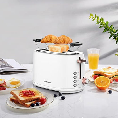 Evoloop Toaster 4 Slice, Stainless Steel Bread Toasters, 6 Bread Shade Settings, KY-832