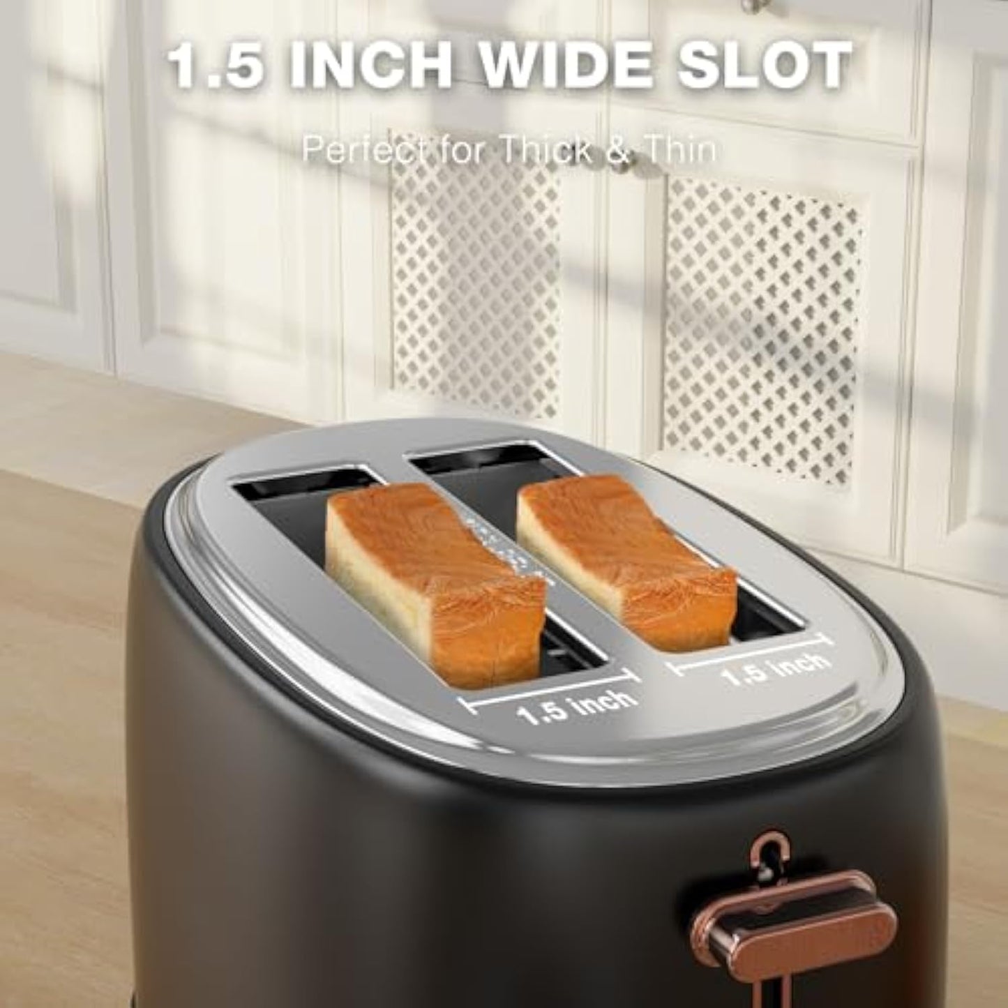 Evoloop Toaster 2 Slice, Stainless Steel Bread Toasters, 6 Bread Shade Settings, Reheat, Bagel, Defrost, Cancel Function, KY-856