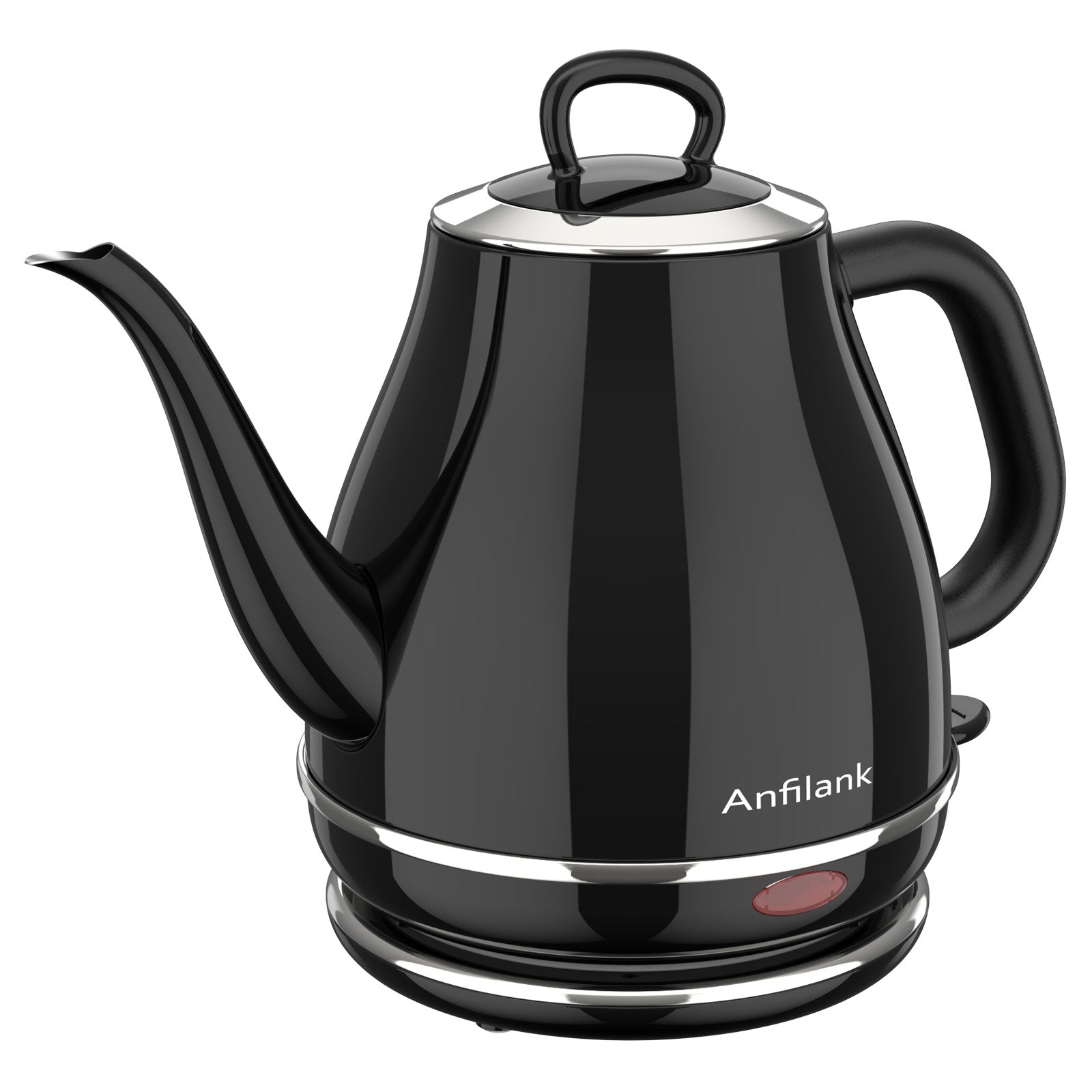 Anfilank Gooseneck Electric Kettle(1.0L), 100% Stainless Steel BPA Free Classic Pour Over Coffee Kettle, Electric Teapot with Auto Shut-Off Protection, JK-156
