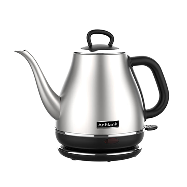 Anfilank Gooseneck Electric Kettle(1.0L), 100% Stainless Steel BPA Free Classic Pour Over Coffee Kettle, Electric Teapot with Auto Shut-Off Protection, JK-156