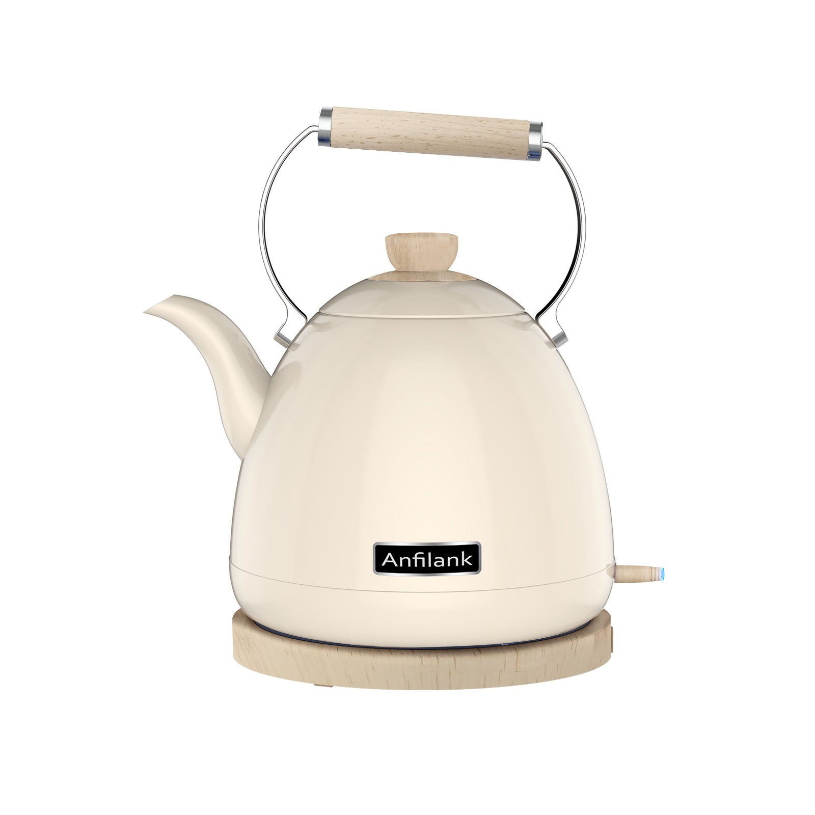  Anfilank 4 Slice Toaster with 1.7L Cordless Electric  Kettle(Cream): Home & Kitchen