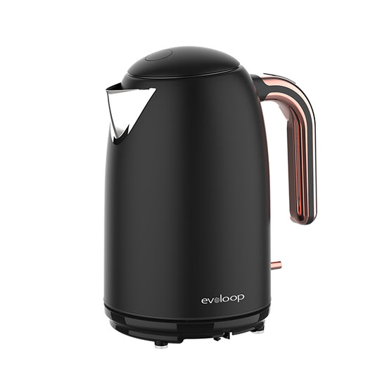Electric Kettle, Evoloop 100% Stainless Steel Tea Kettle with 1500W Fast Boiling Heater, Classic Design, Cordless, JK-145
