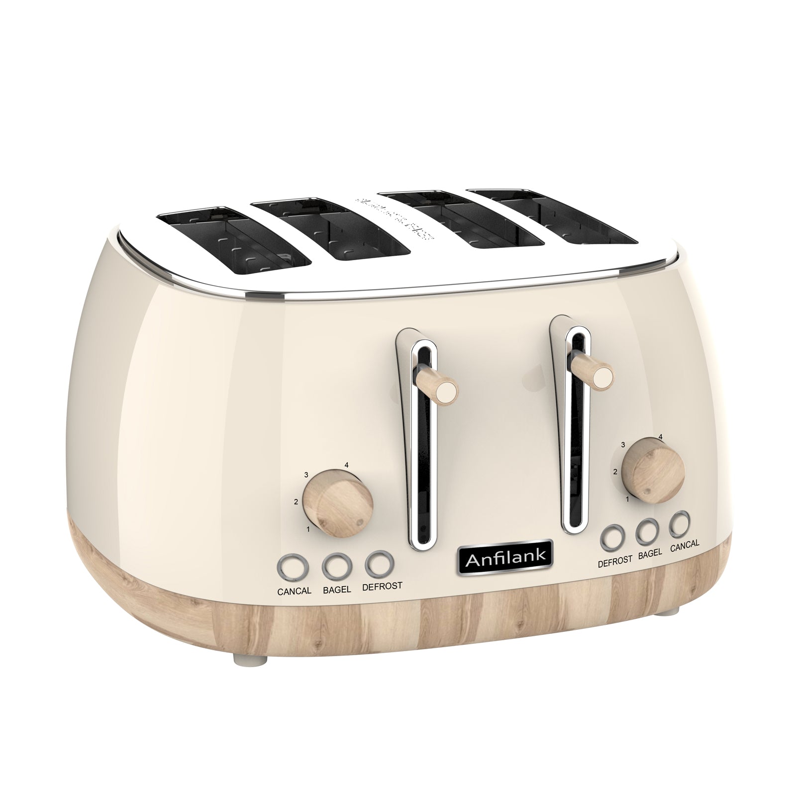 Anfilank Toaster 2 Slice Compact Bread Toaster