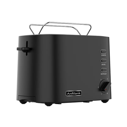 Anfilank Toaster 2 Slice, Compact Bread Toaster with Removable Crumb Tray and Bread Rack, KY-876A